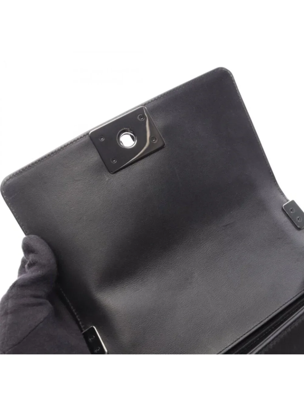 Chanel Shoulder Bag Boy Small Black Lambskin Chain